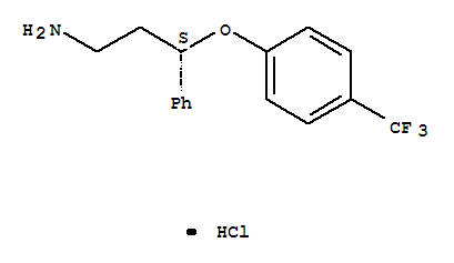 Structure of (R)-3-PHENYL-3-(4-TRIFLUOROMETHYL-PHENOXY)-PROPYLAMINE HYDROCHLORIDE