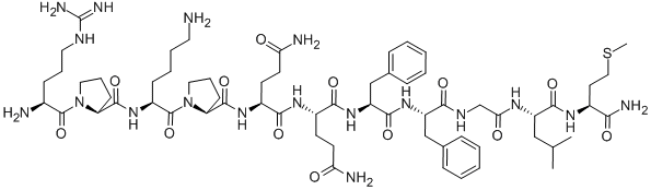 Structure of H-ARG-PRO-LYS-PRO-GLN-GLN-PHE-PHE-GLY-LEU-MET-NH2