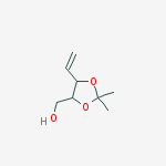 (4R,5S)-(2,2-DIMETHYL-5-VINYL-1,3-DIOXOLAN-4-YL)METHAN-1-OL结构式