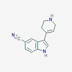 1H-Indole-5-carbonitrile, 3-(1,2,3,6-tetrahydro-4-pyridinyl)-结构式