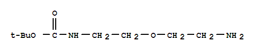 Structure of Carbamic acid, [2-(2-aminoethoxy)ethyl]-, 1,1-dimethylethyl ester
