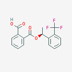 Structure of (S)-2-((1-(2-(trifluoromethyl)phenyl)ethoxy)carbonyl)benzoic acid