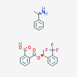 Structure of (S)-1-phenylethanamine (S)-2-((1-(2-(trifluoromethyl)phenyl)ethoxy)carbonyl)benzoate