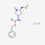 Structure of Benzyl N-[(3s,5s)-5-(hydroxymethyl)pyrrolidin-3-yl]carbamate;hydrochloride