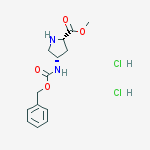 (2S,4S)-Methyl 4-(((benzyloxy)carbonyl)amino)pyrrolidine-2-carboxylate dihydrochloride结构式