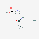 Structure of (2R,4R)-Methyl 4-((tert-butoxycarbonyl)amino)pyrrolidine-2-carboxylate hydrochloride