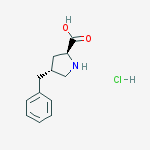 Structure of (2s,4r)-4-benzylpyrrolidine-2-carboxylic Acid;hydrochloride