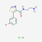 Structure of N-(2-aminoethyl)-5-(3-fluorophenyl)-1,3-thiazole-4-carboxamide;hydrochloride