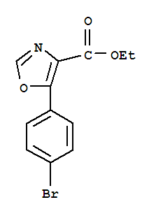ETHYL 5-(4-BROMOPHENYL)-1,3-OXAZOLE-4-CARBOXYLATE结构式