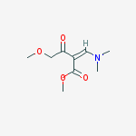 Structure of Butanoic acid, 2-[(dimethylamino)methylene]-4-methoxy-3-oxo-, methylester