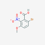 Structure of Benzoic acid, 6-bromo-3-methoxy-2-nitro-