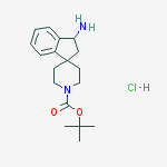 Structure of tert-butyl 3-aMino-2,3-dihydrospiro[indene-1,4'-piperidine]-1'-carboxylate hydrochloride