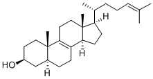 Structure of 5-alpha-cholesta-8,24-dien-3-beta-ol