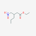 Structure of Hexanoic acid, 3-(nitromethyl)-, ethyl ester