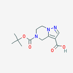 5-(tert-butoxycarbonyl)-4,5,6,7-tetrahydropyrazolo[1,5-a]pyrazine-3-carboxylic acid结构式