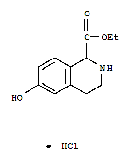 Structure of 6-HYDROXY-1,2,3,4-TETRAHYDRO-ISOQUINOLINE-1-CARBOXYLIC ACID ETHYL ESTER HYDROCHLORIDE