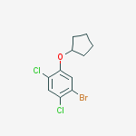 1-Bromo-2,4-dichloro-5-(cyclopentyloxy)benzene结构式