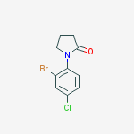 1-(2-Bromo-4-chlorophenyl)pyrrolidin-2-one结构式