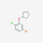 Structure of 4-Bromo-1-chloro-2-(cyclopentyloxy)benzene