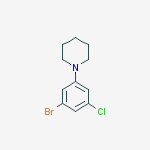 Structure of 1-Bromo-3-chloro-5-piperidinobenzene