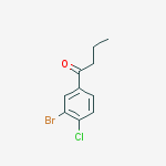 1-(3-Bromo-4-chlorophenyl)butan-1-one结构式