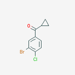 (3-Bromo-4-chlorophenyl)(cyclopropyl)methanone结构式