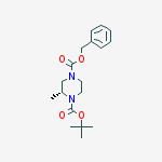 Structure of (R)-2-METHYL-PIPERAZINE-1,4-DICARBOXYLIC ACID 4-BENZYL ESTER 1-TERT-BUTYL ESTER