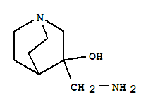 1-Azabicyclo(2,2,2)octan-3-ol-3-aminomethyl结构式