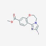 Structure of 5,6-Dihydro-2-iodoImidazo[1,2-d][1,4]benzoxazepine-9-carboxylic acid, methyl ester