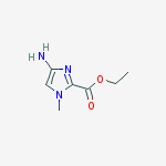 Structure of 1H-Imidazole-2-carboxylic acid, 4-amino-1-methyl-, ethyl ester