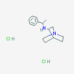 (-)-N-(1(R)-苯乙基)-1-氮杂双环[2.2.2]辛基-3(S)-胺二盐酸盐结构式