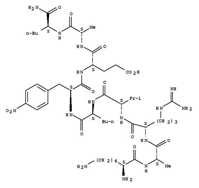 Structure of LYS-ALA-ARG-VAL-NLE-PHE(NO2)-GLU-ALA-NLE-NH2