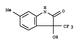 3-HYDROXY-2-OXO-3-TRIFLUOROMETHYL-6-METHYLINDOLINE结构式