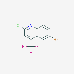 6-Bromo-2-chloro-4-(trifluoromethyl)quinoline结构式