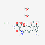 (4s,4as,5ar,12ar)-4,7-bis(dimethylamino)-1,10,11,12a-tetrahydroxy-3,12-dioxo-4a,5,5a,6-tetrahydro-4h-tetracene-2-carboxamide;dihydrate;hydrochloride结构式