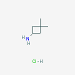 Structure of 3,3-dimethylcyclobutan-1-amine hydrochloride