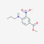 Structure of METHYL 3-NITRO-4-(PROPYLAMINO)BENZOATE
