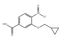 3-(环丙基甲氧基)-4-硝基苯甲酸结构式