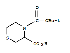 Structure of (R)-4-BOC-THIOMORPHOLINE-3-CARBOXYLIC ACID