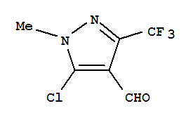 Structure of 5-CHLORO-1-METHYL-3-(TRIFLUOROMETHYL)PYRAZOLE-4-CARBOXALDEHYDE