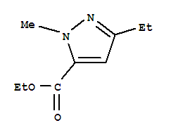 Structure of 3-ETHYL-1-METHYL-1H-PYRAZOLE-5-CARBOXYLIC ACID ETHYL ESTER