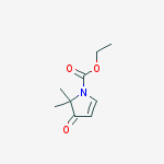 Ethyl 2,2-dimethyl-3-oxo-2,3-dihydro-1H-pyrrole-1-carboxylate结构式