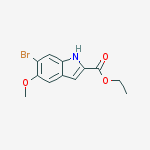 6-bromo-5-methoxy-1H-indole-2-carboxylic acid ethyl ester结构式