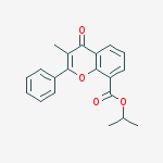 Structure of Propan-2-yl 3-methyl-4-oxo-2-phenylchromene-8-carboxylate