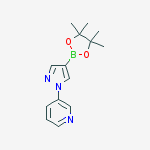 Structure of 3-[4-(4,4,5,5-tetramethyl-1,3,2-dioxaborolan-2-yl)pyrazol-1-yl]pyridine
