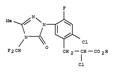 Structure of carfentrazone-ethyl