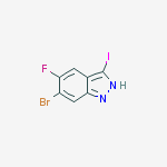 6-BROMO-5-FLUORO-3-IODO-1H-INDAZOLE结构式