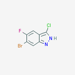 Chemical structure of 6-BROMO-3-CHLORO-5-FLUORO-1H-INDAZOLE