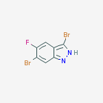 3,6-DIBROMO-5-FLUORO-1H-INDAZOLE结构式