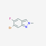 Structure of 6-BROMO-5-FLUORO-2-METHYL-2H-INDAZOLE